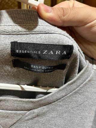 Sudadera Zara Gris Hombre