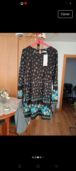 Vestido lana estampado floral