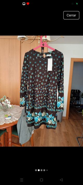 Vestido lana estampado floral