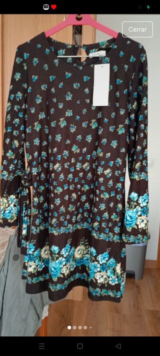 Vestido lana estampado floral