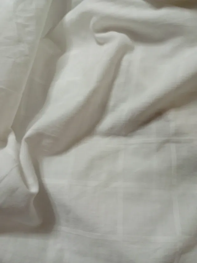 Cortina larga Ikea blanca tela algodon