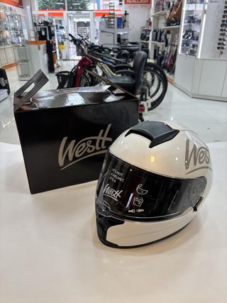 CASCO DE MOTO WESTT BLANCO TALLA XL CON CAJA A ESTRENAR