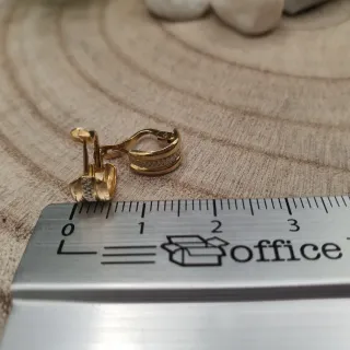 Pendientes Semi Aro Oro 18kt Cierre Catalán 