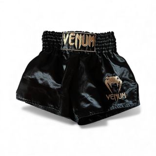 Pantalón Boxeo/Muay Thai/ Mma Venum Negro/Dorado
