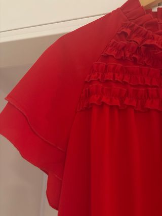 Blusa Simorra Roja con Volantes