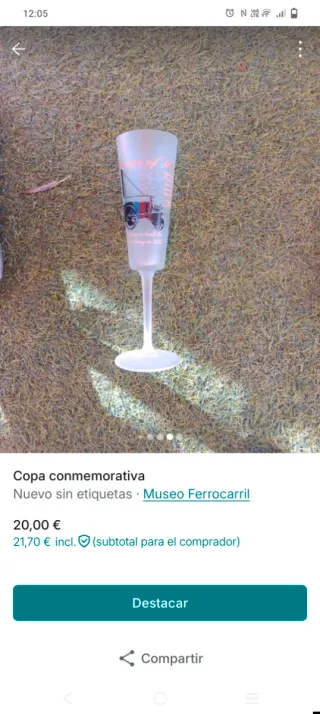 Copa conmemorativa The age of the railway