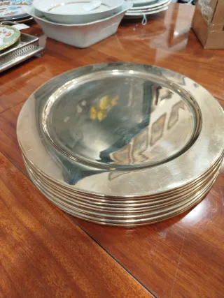 11 Bajoplatos Dorados Metálicos