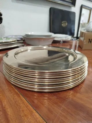 11 Bajoplatos Dorados Metálicos