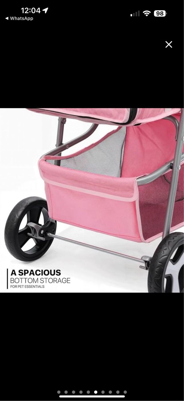 Cochecito para mascotas rosa