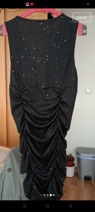 Vestido fiesta negro lentejuelas