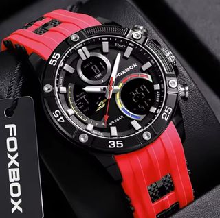 Reloj Foxbox Hombre Negro y Rojo