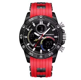 Reloj Foxbox Hombre Negro y Rojo