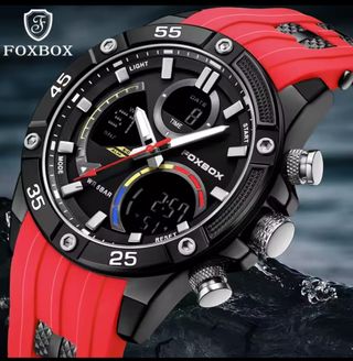 Reloj Foxbox Hombre Negro y Rojo