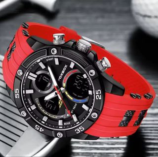 Reloj Foxbox Hombre Negro y Rojo