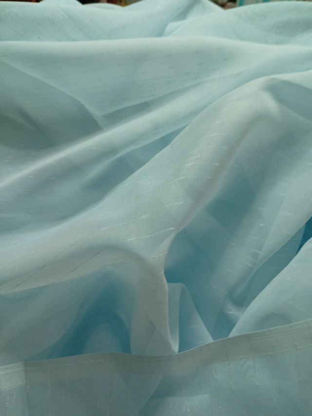 Tela gasa azul para cortina