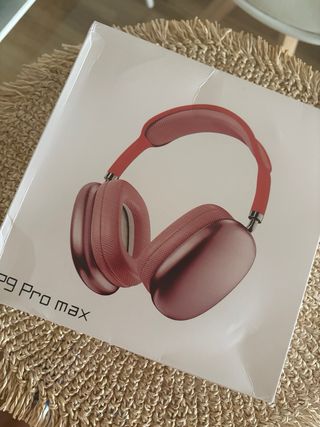 Auriculares diadema Bluetooth rosa y rojo