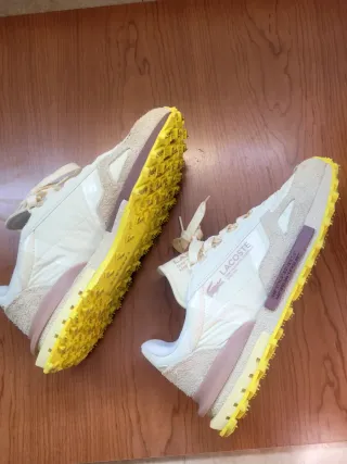 Zapatillas Lacoste Talla 44.5 Beige/Amarillo
