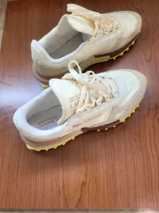 Zapatillas Lacoste Talla 44.5 Beige/Amarillo