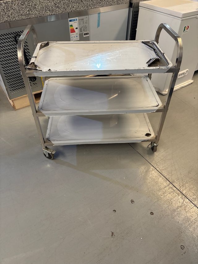 Carro de servicio de acero inoxidable