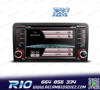 RADIO NAVEGADOR 7" PARA AUDI A3 8P 03-12 USB GPS TACTIL HD