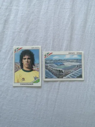 2 Cromos Panini México 86 Casagrande Estadio