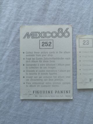 2 Cromos Panini México 86 Casagrande Estadio