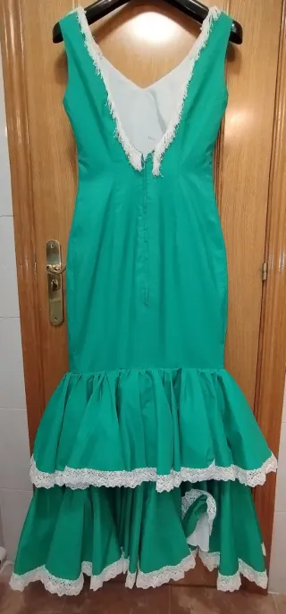 Vestido Flamenco Verde con Volantes