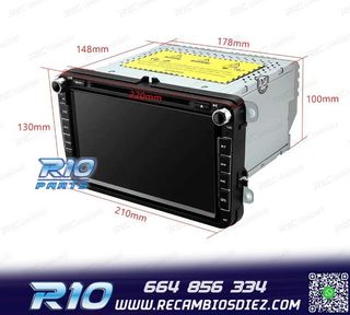 RADIO GPS ANDROID 12 PARA VOLKSWAGEN VW GOLF POLO PASSAT CAD