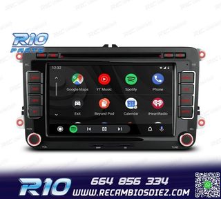 RADIO GPS ANDROID 13 PARA VOLKSWAGEN VW SEAT SKODA TOURAN 7"