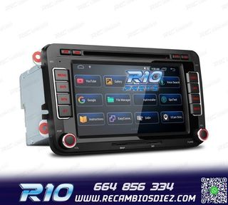 RADIO GPS ANDROID 13 PARA VOLKSWAGEN VW SEAT SKODA TOURAN 7"