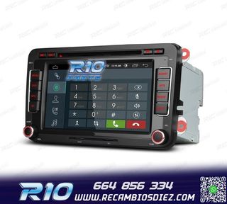 RADIO GPS ANDROID 13 PARA VOLKSWAGEN VW SEAT SKODA TOURAN 7"