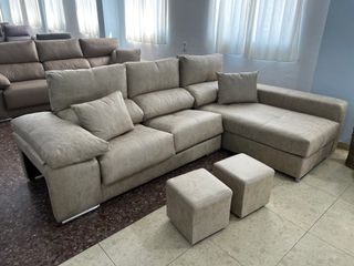 OFERTA!! Sofá Chaiselongue Nuevo con Puff