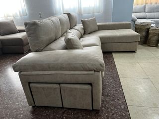 OFERTA!! Sofá Chaiselongue Nuevo con Puff