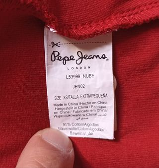 Jersey Pepe Jeans rojo con cuello y puños
