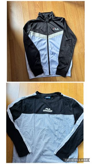 Conjunto Sudadera y Camiseta Fila. Talla 16 años.