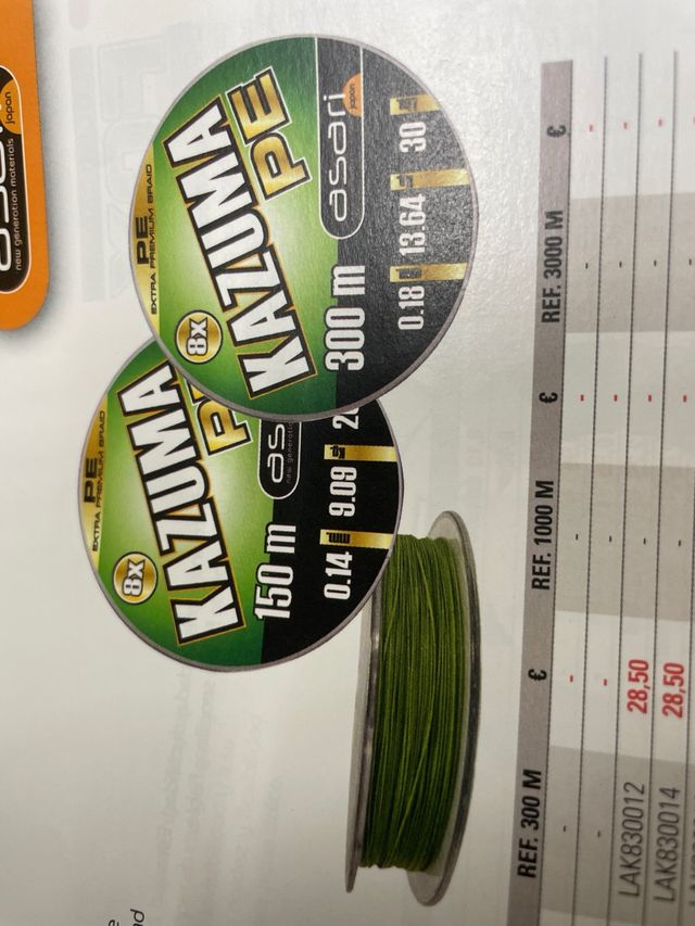 Hilo Asari Kazuma PE 8x 150m 0.12mm. 6.82Kg. 15Lb.