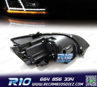 FAROS AUDI TT 8J 06-10 LUZ DIURNA LED DINAMICO NEGRO