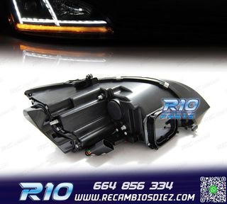 FAROS XENON AUDI TT 8J 06-10 LUZ DIURNA LED DINAMICO NEGRO