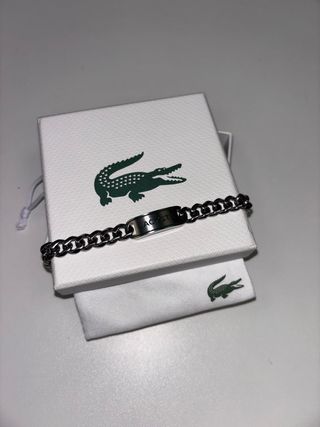 Pulsera Lacoste Plata Cocodrilo