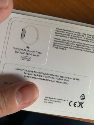 Apple Watch SE GPS 40mm (Segunda generación)