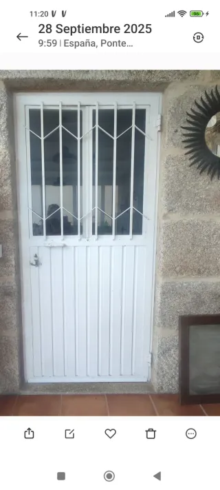 Puerta de hierro galvanizado