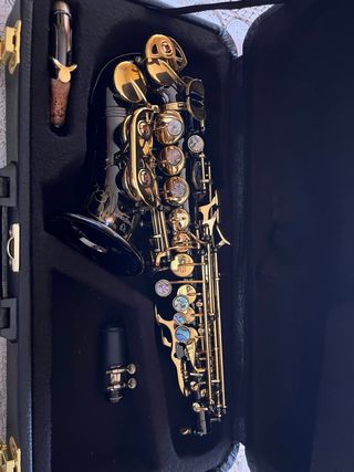 Saxo Soprano Curvo negro Imitación Yanagisawa
