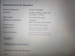 Ordenador HP, intel core i5, 12gb RAM, 1T Disco