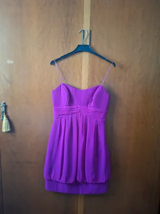 Vestido Morado Fiesta Corto Talla 38