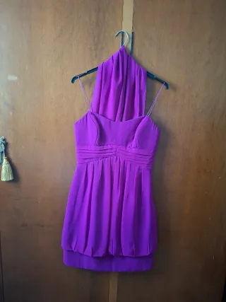 Vestido Morado Fiesta Corto Talla 38