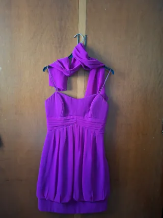 Vestido Morado Fiesta Corto Talla 38