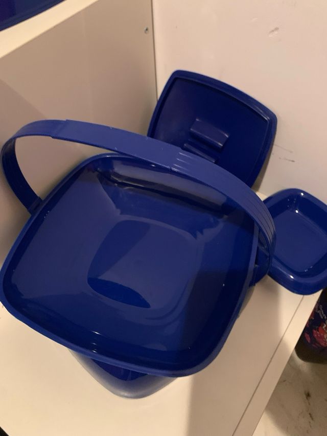 Set Picnic Vintage Azul Plástico