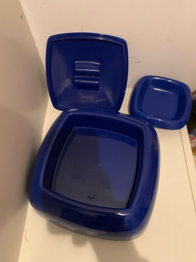 Set Picnic Vintage Azul Plástico