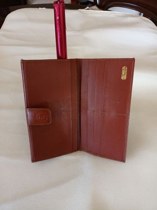 Portafoglio in pelle Fendi Pequin Stripe