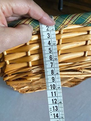 Cestas de mimbre con tela